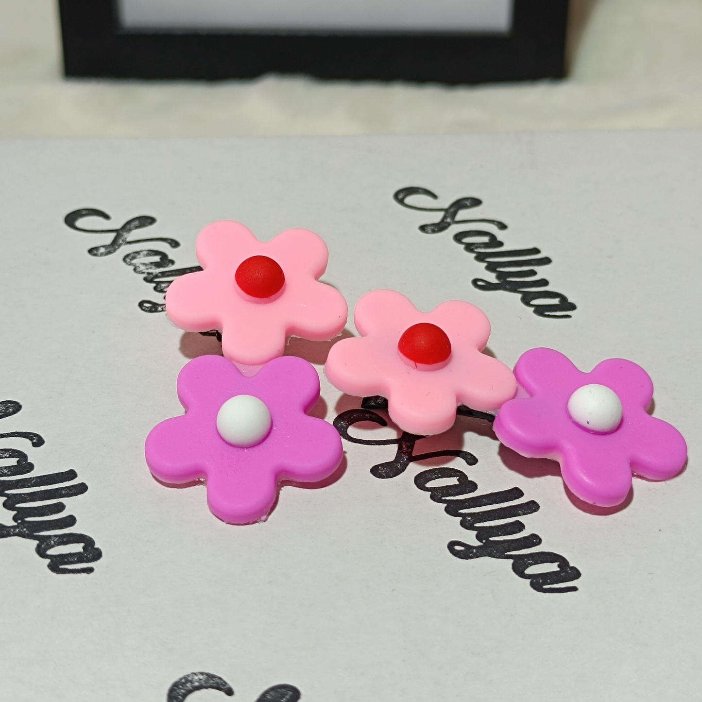 Barrettes x2 fleurs
