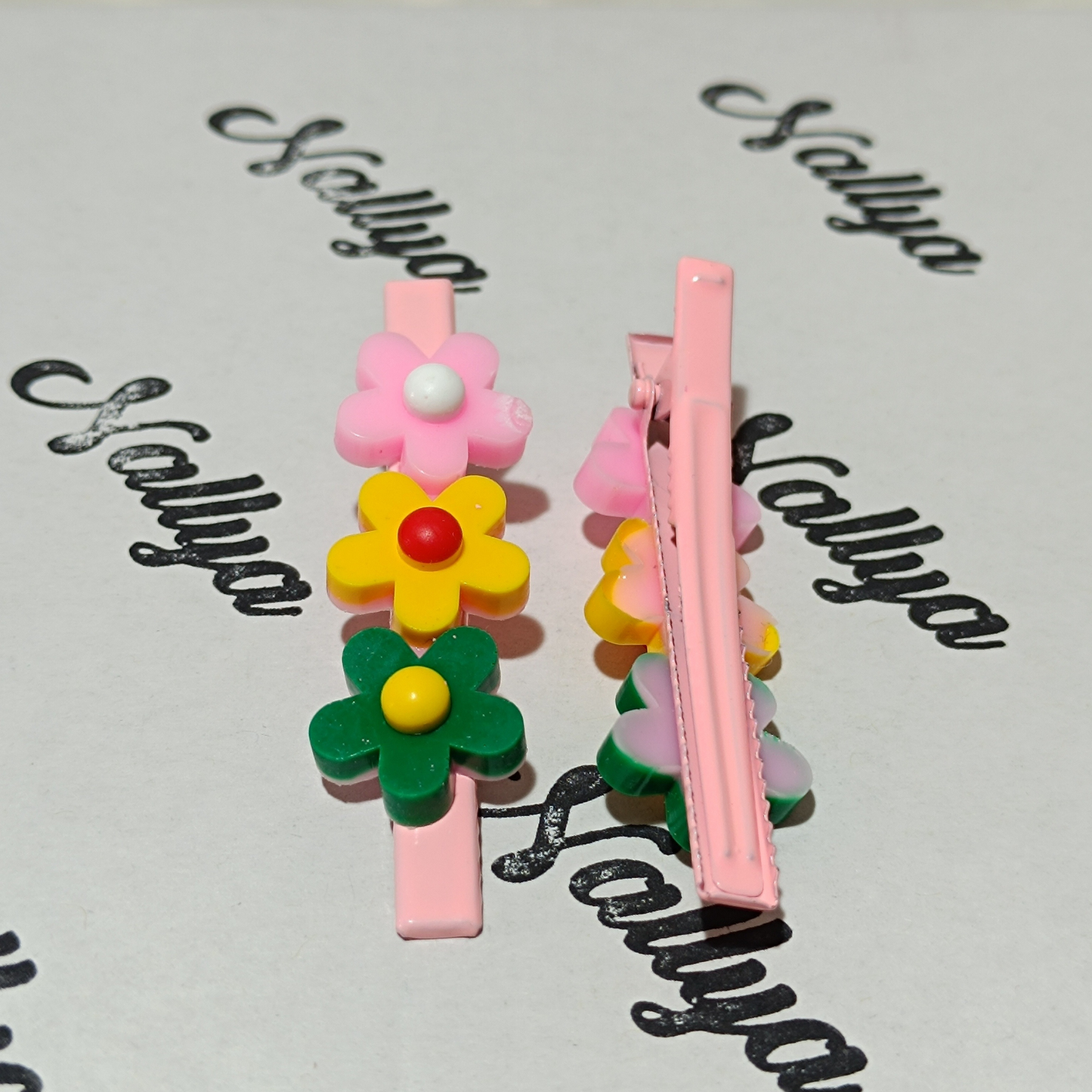 Barrettes x2 fleurs