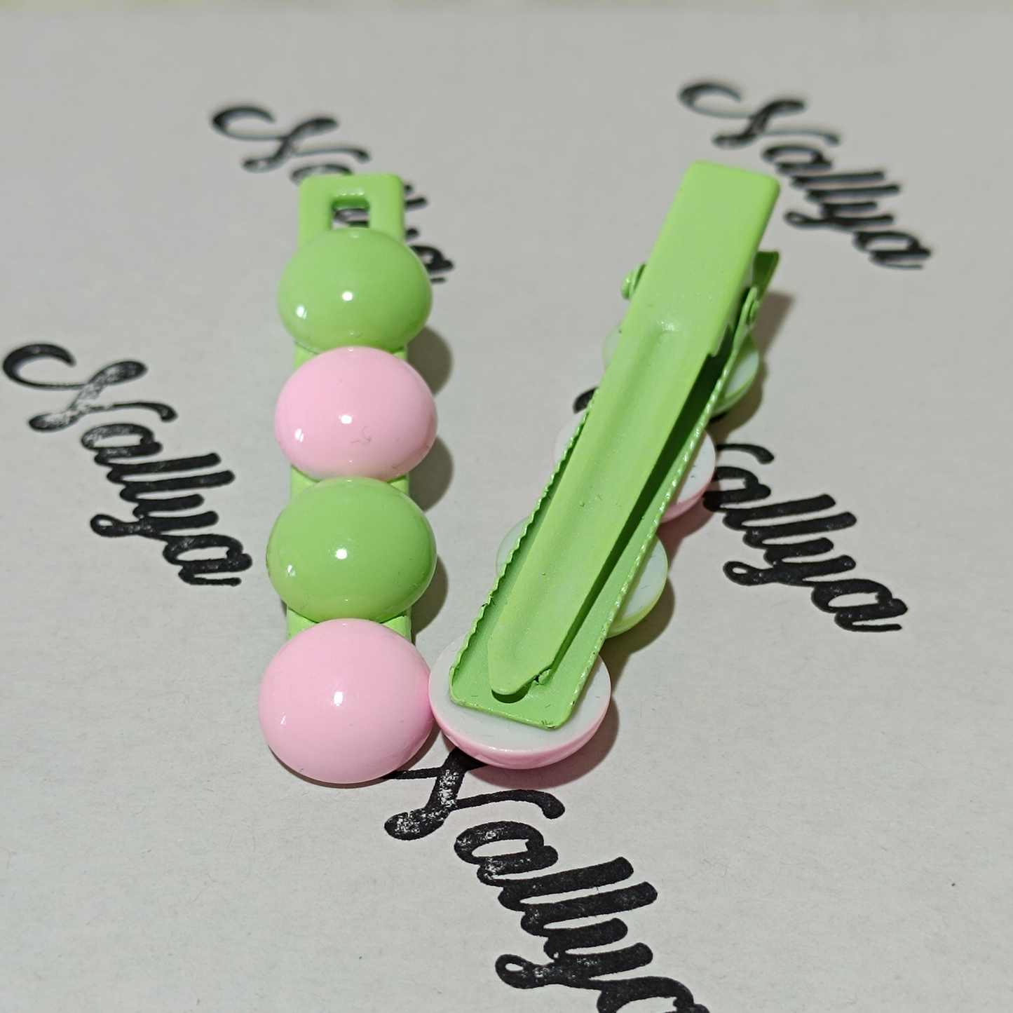 Barrettes x2 perles