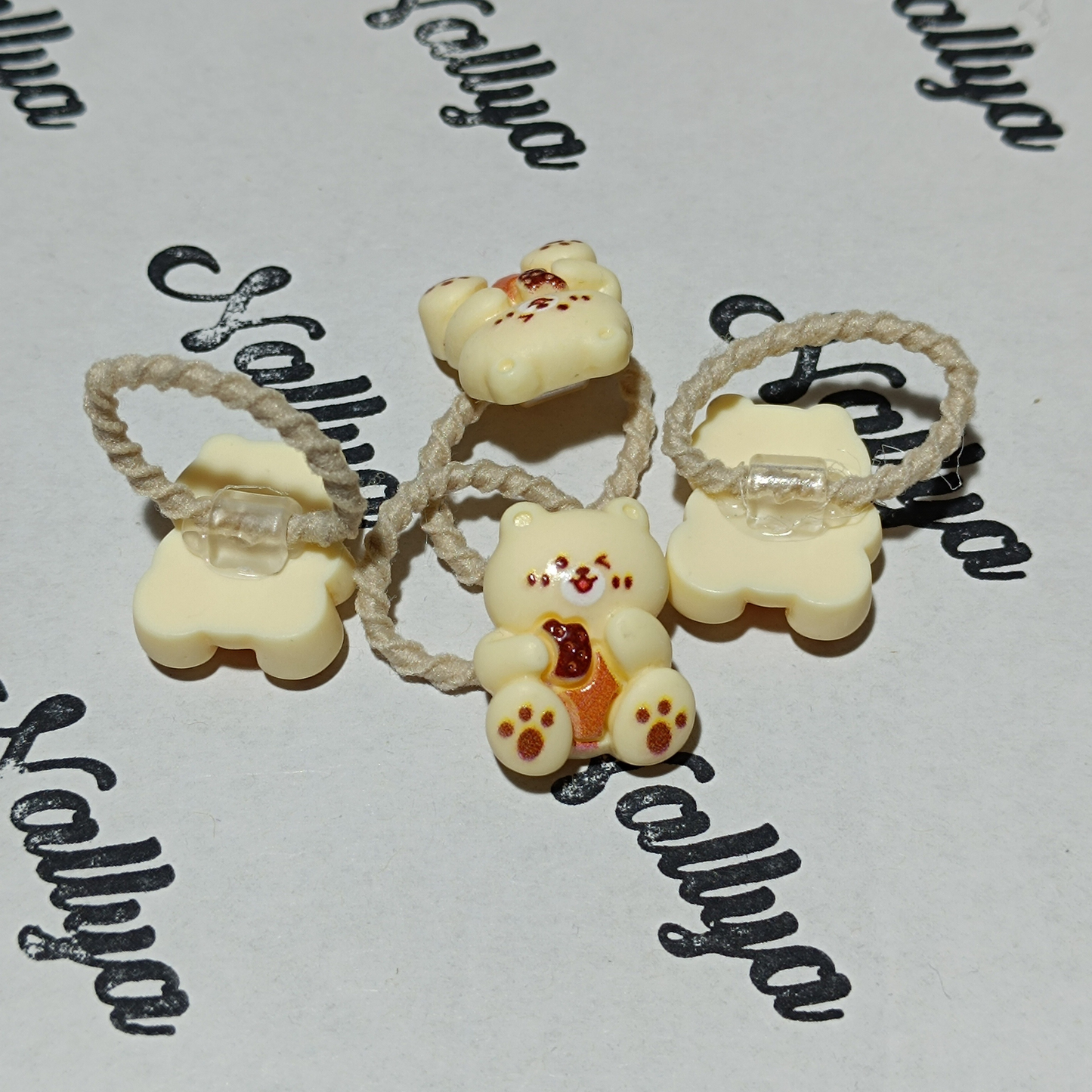 Élastique ourson beige