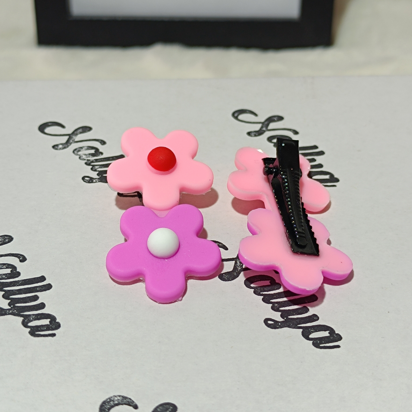 Barrettes x2 fleurs
