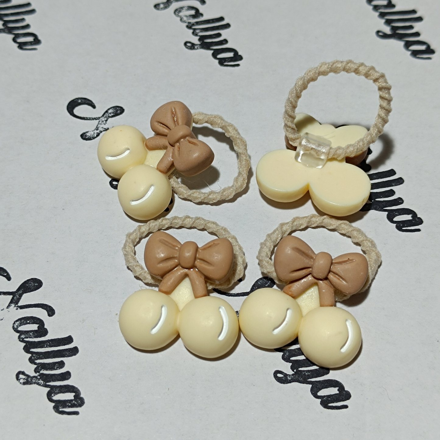 Élastique noeuds beige