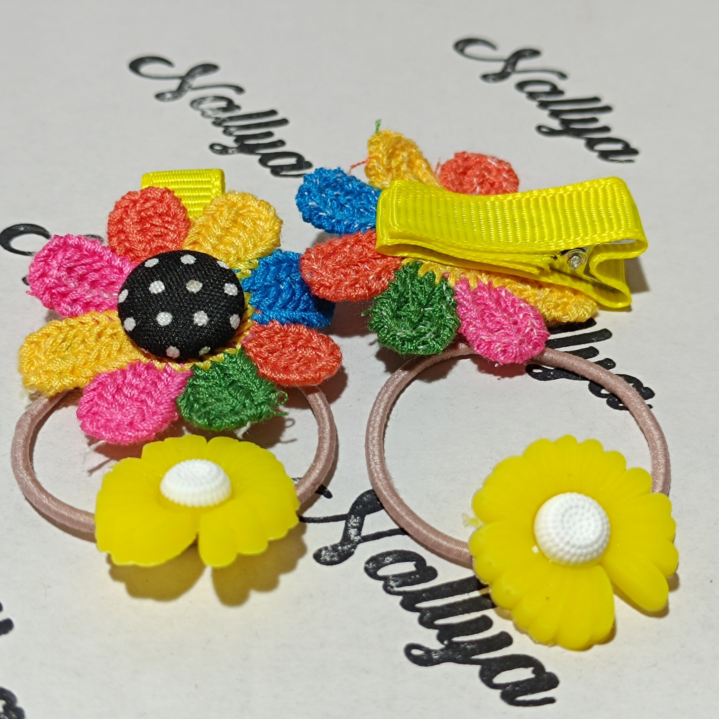 Barrettes x2 fleurs