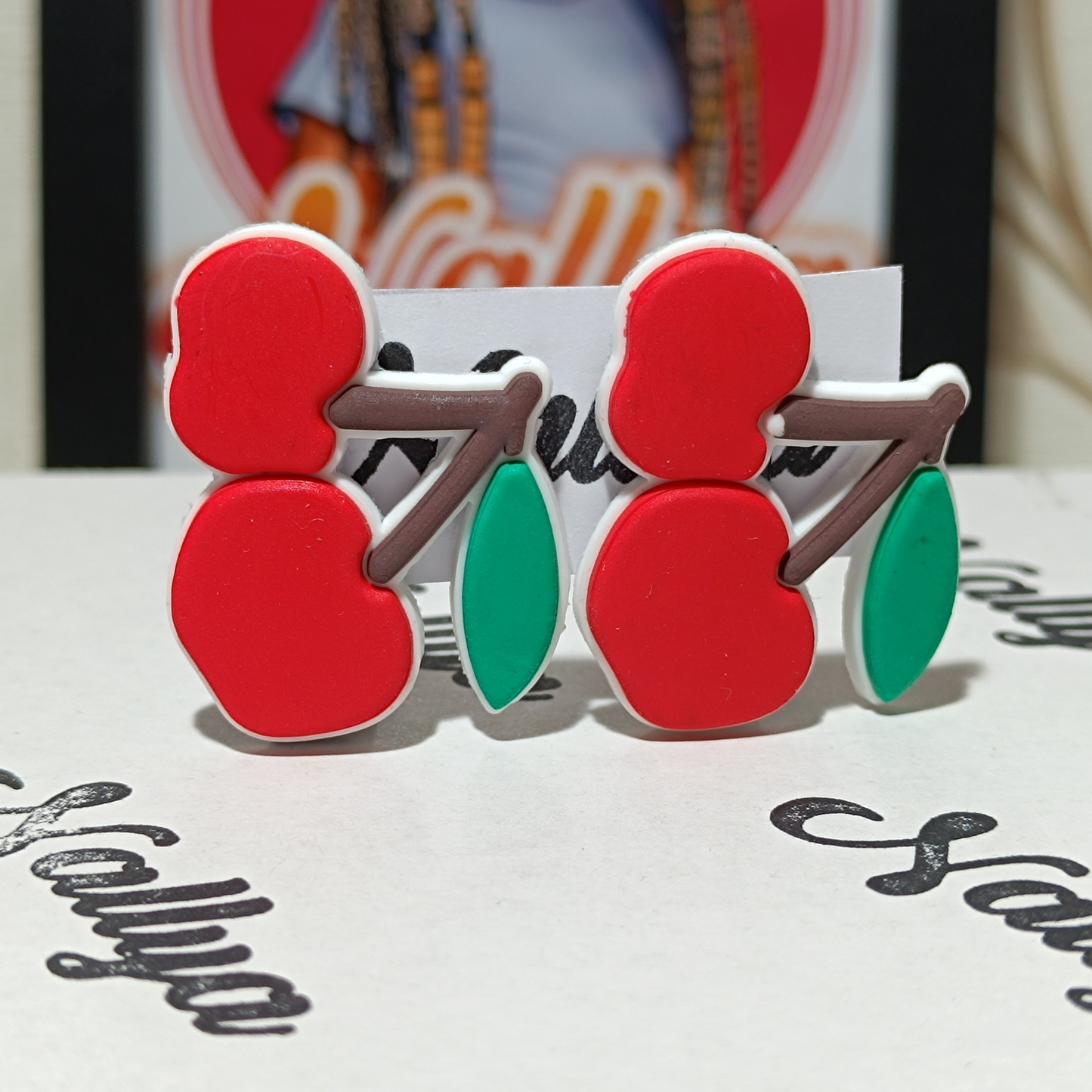 Barrettes x2 cerise