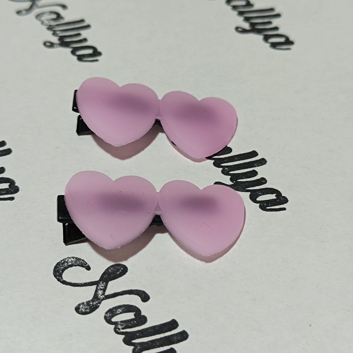 Barrettes x2 coeur