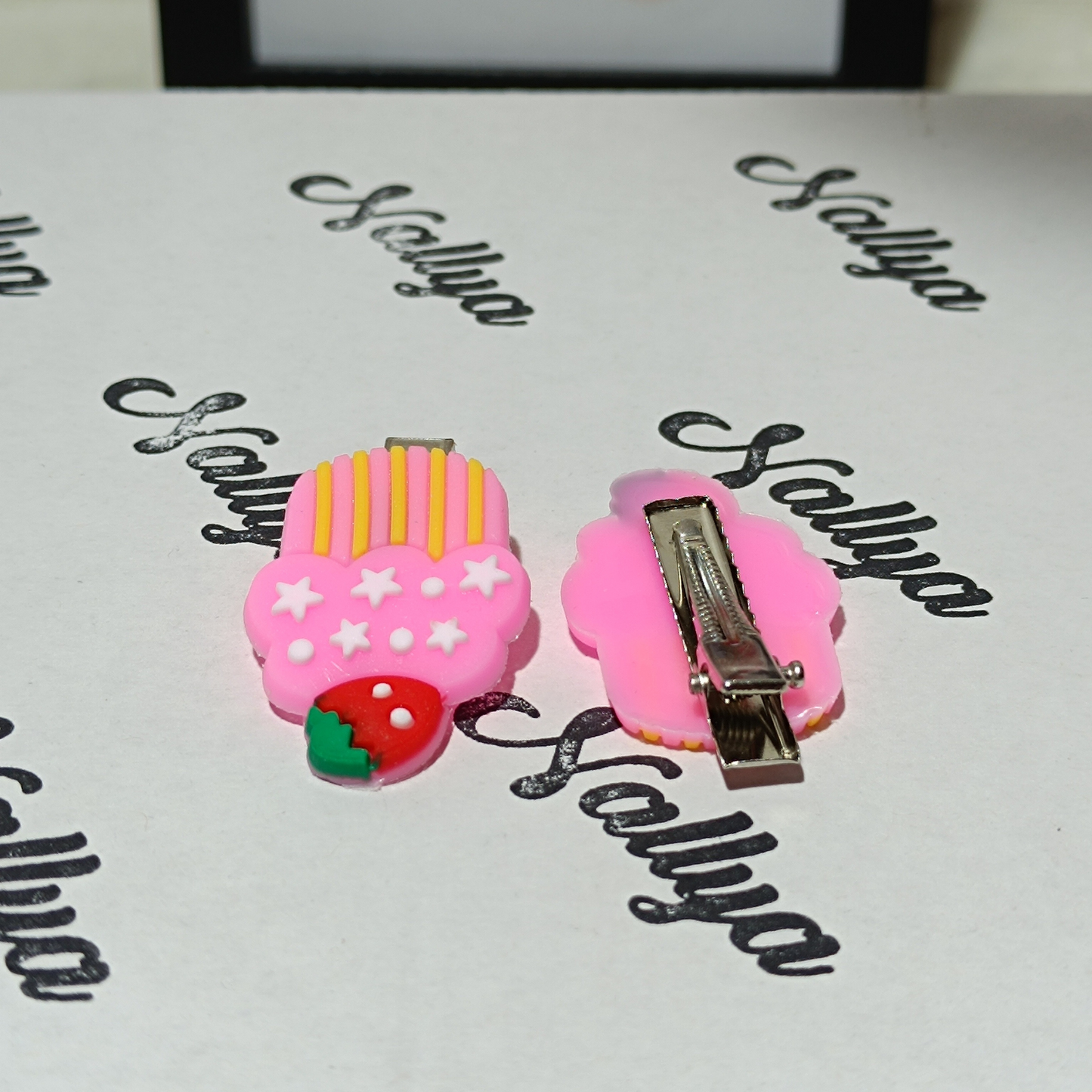 Barrettes x2 cupcake