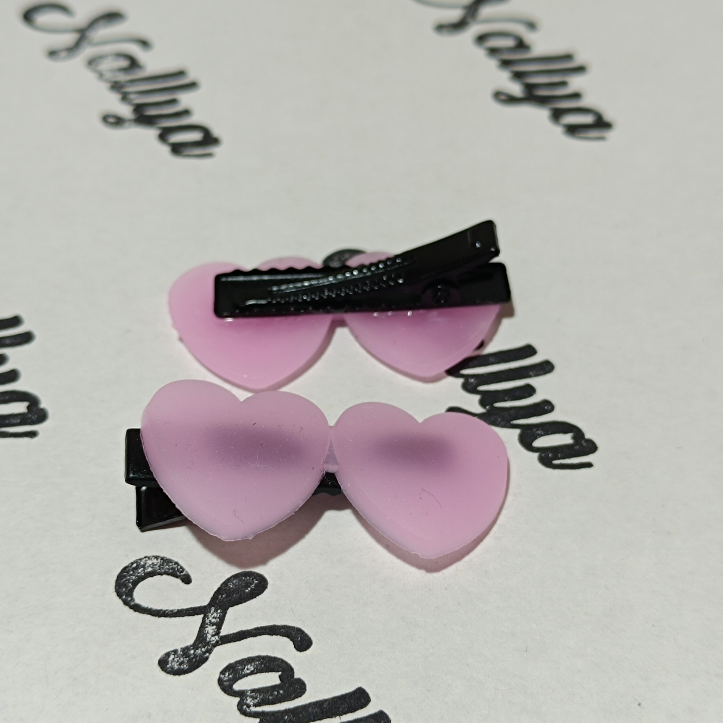 Barrettes x2 coeur