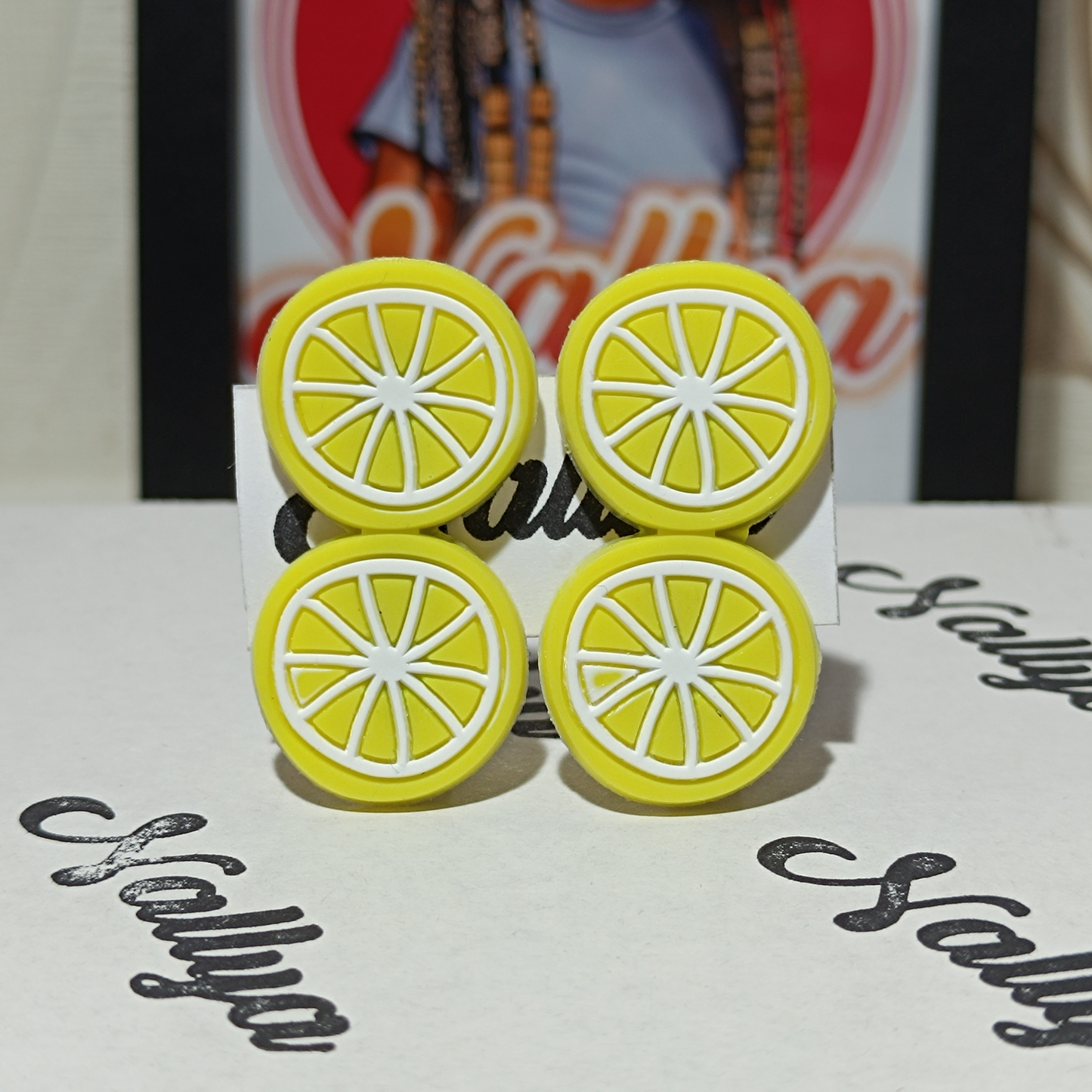 Barrettes x2 citron