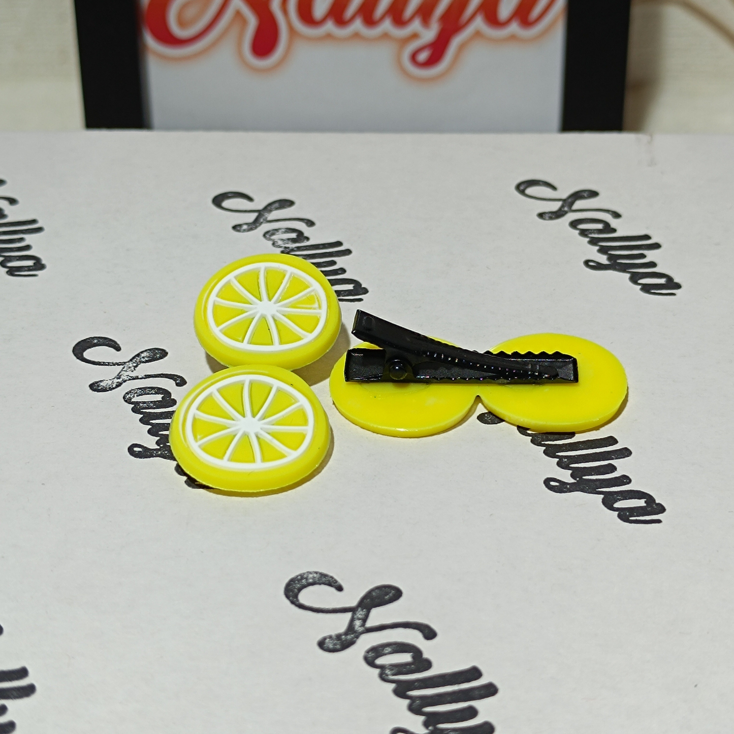 Barrettes x2 citron