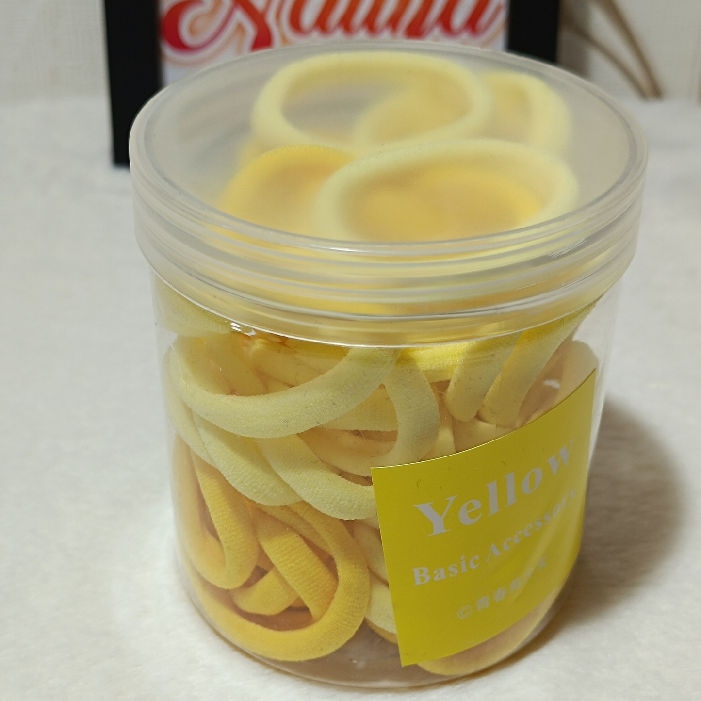 Boîte de 50 chouchous jaunes