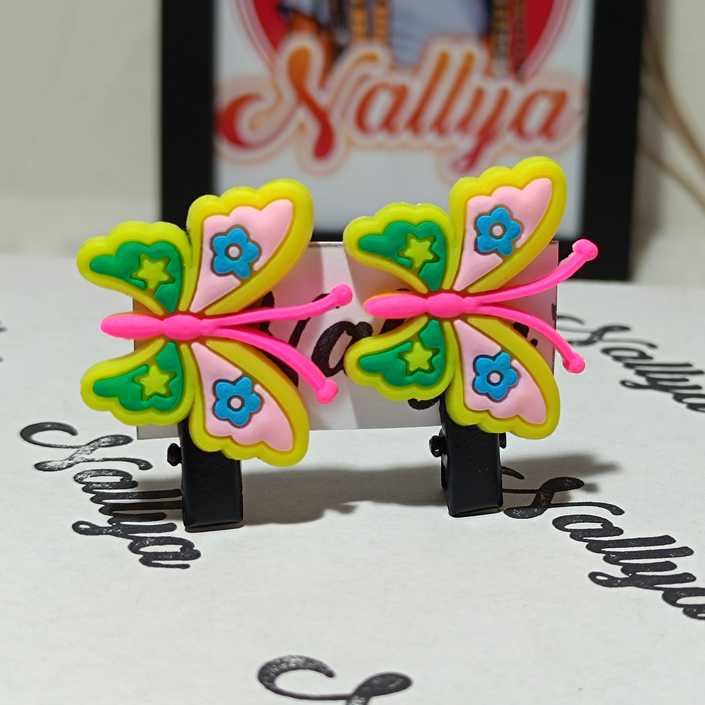 Barrettes x2 papillon