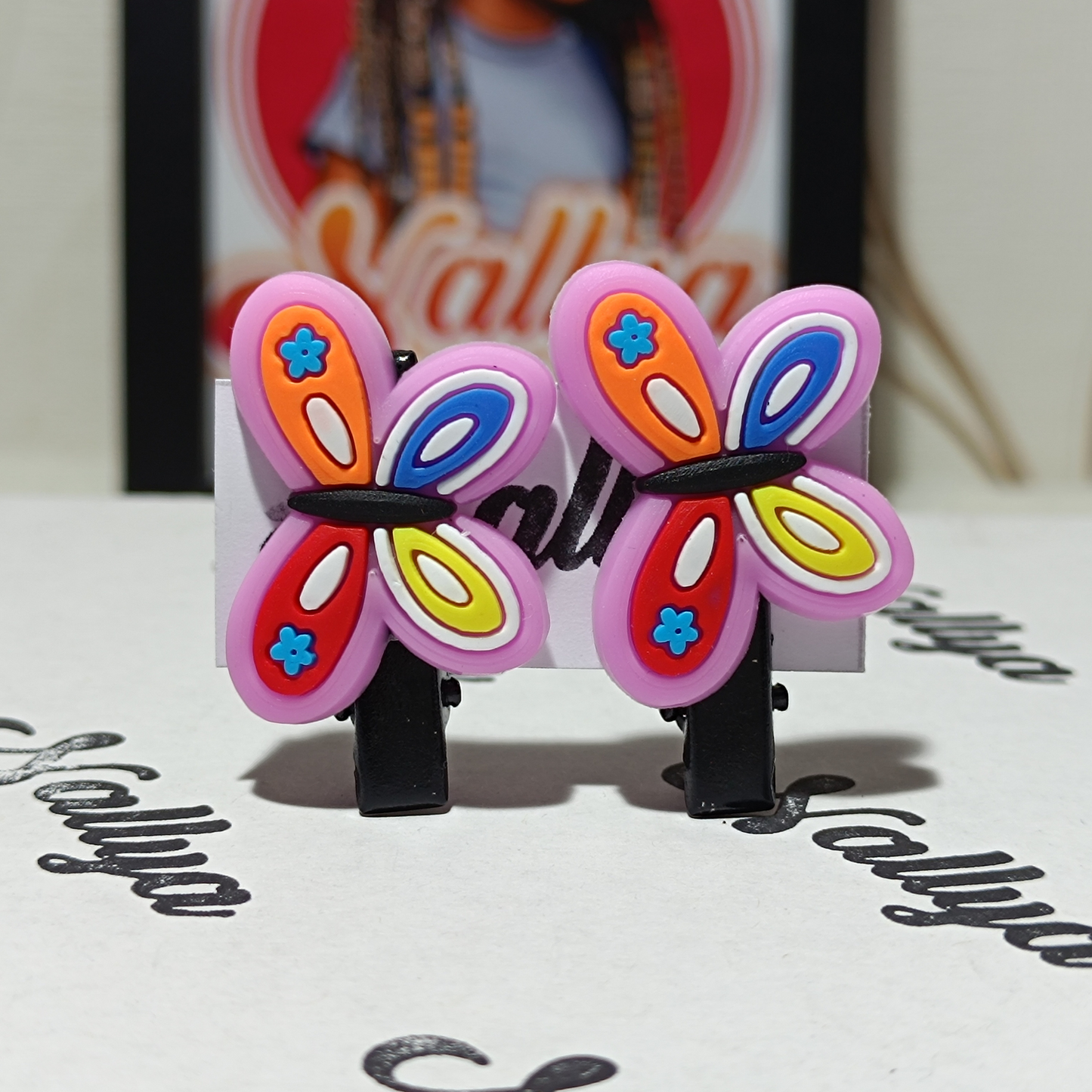 Barrettes x2 papillon