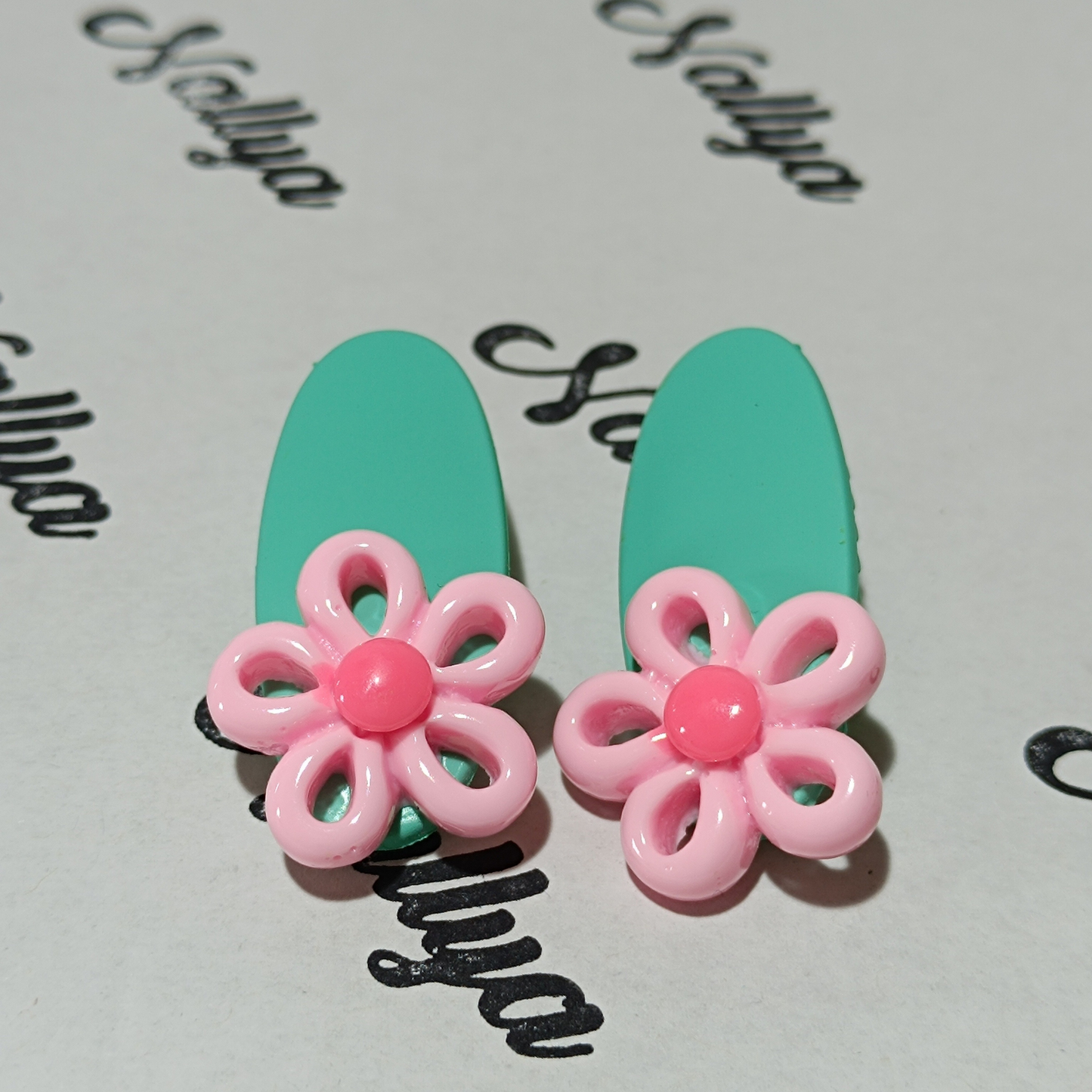 Barrettes x2 fleurs
