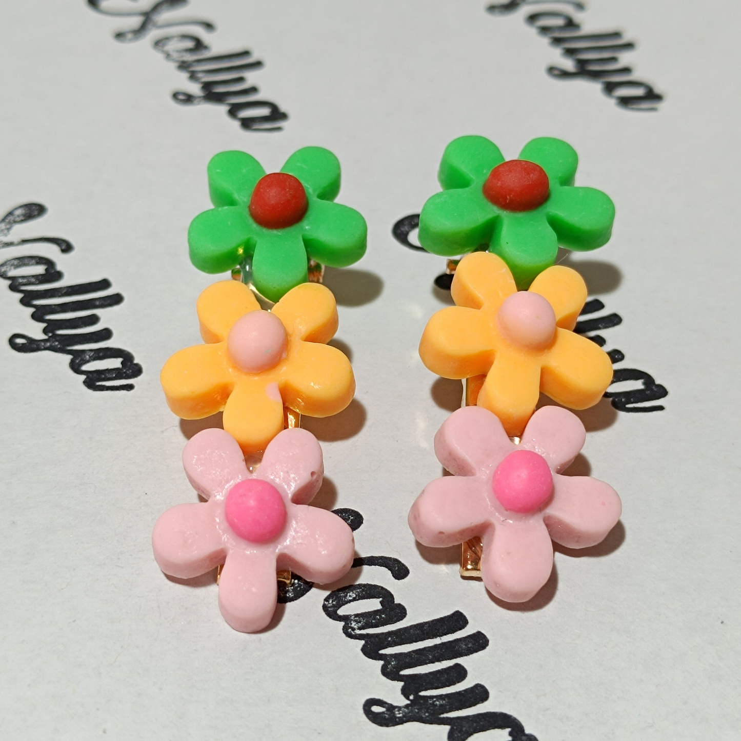 Barrettes x2 fleurs