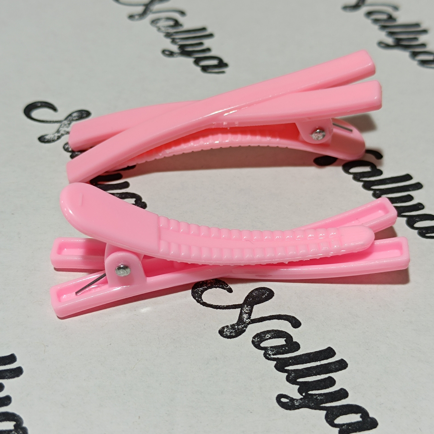 Barrettes x2 rose