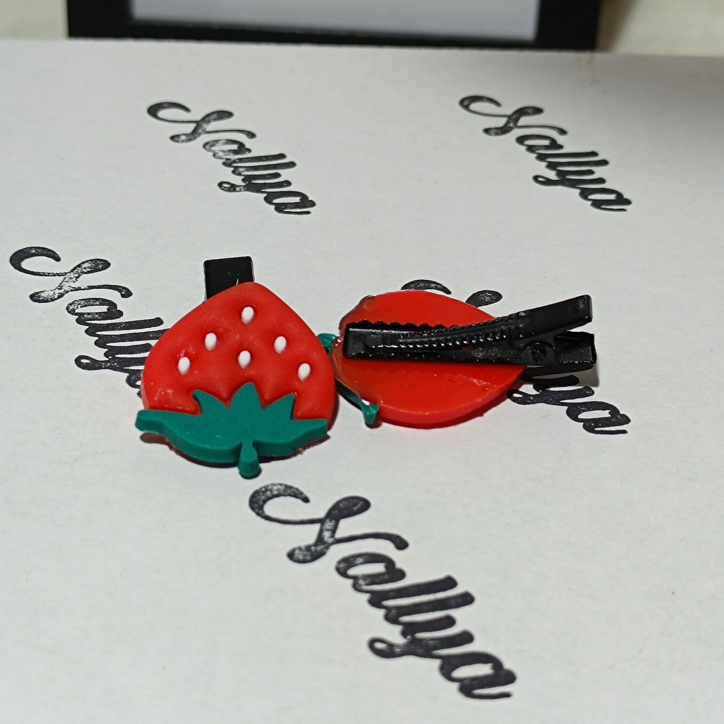 Barrettes x2 fraise