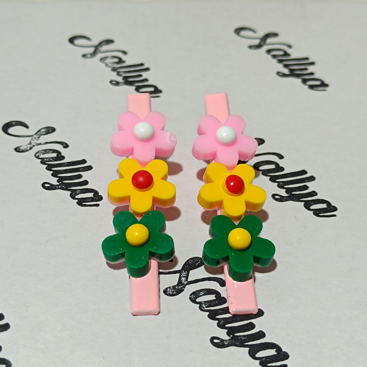 Barrettes x2 fleurs