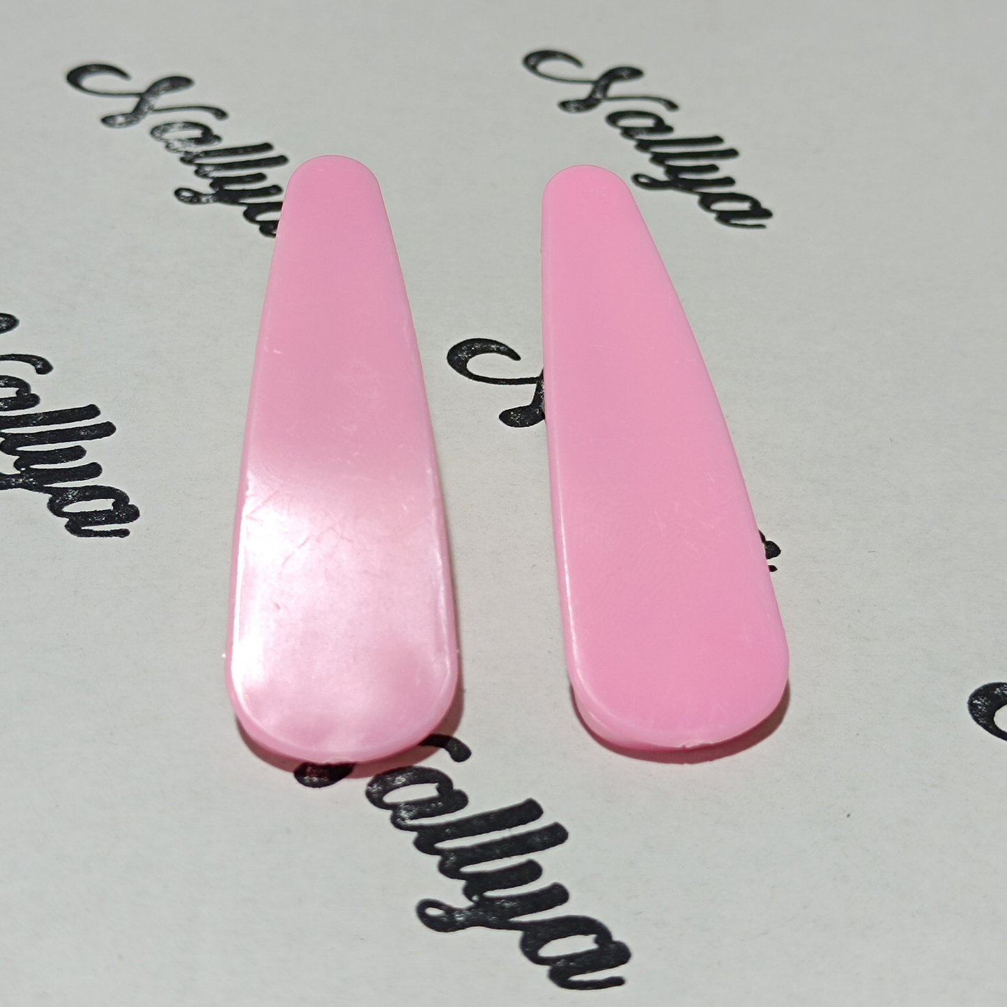 Barrettes x2 rose