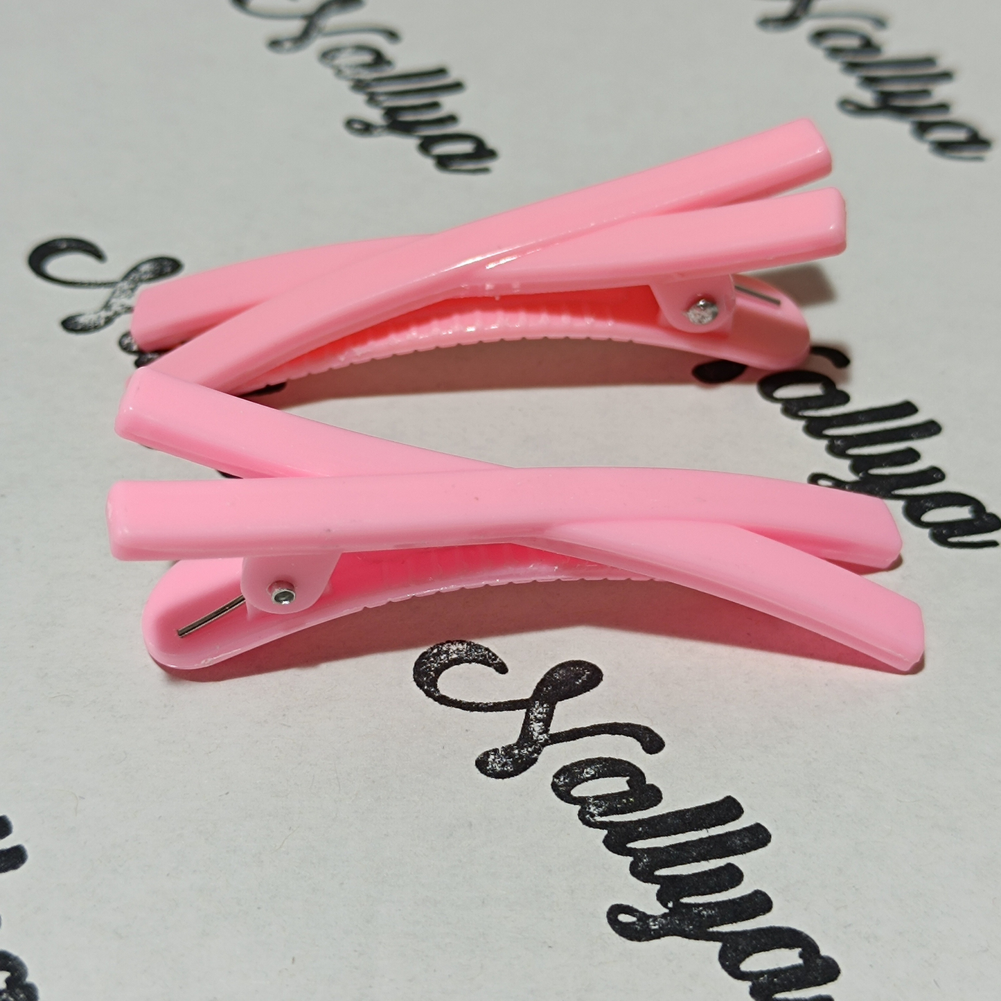 Barrettes x2 rose
