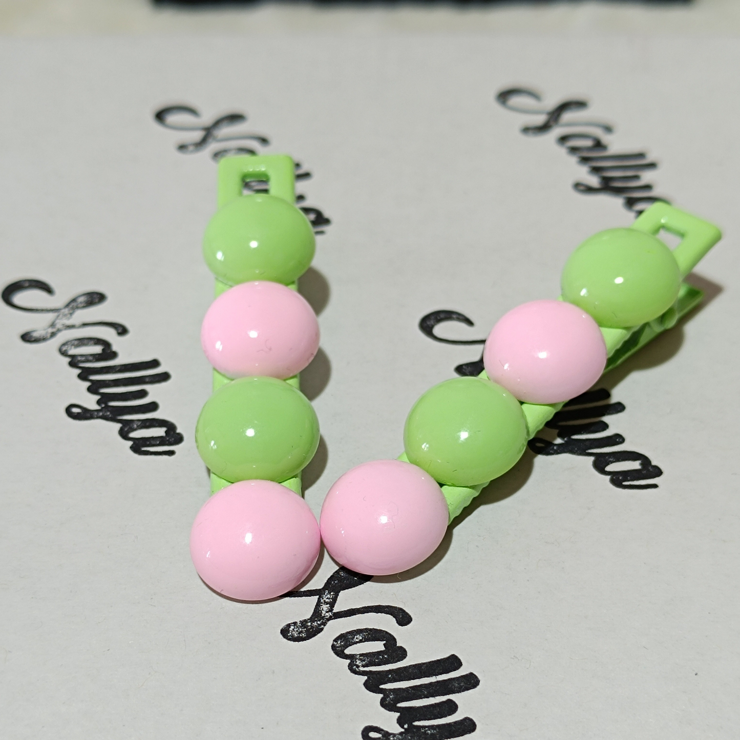 Barrettes x2 perles