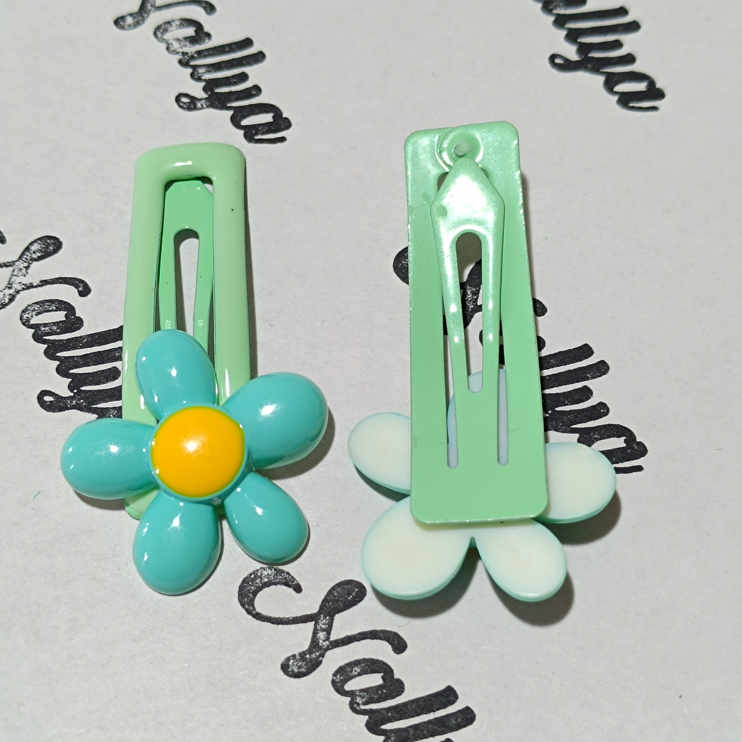 Barrettes x2 fleurs