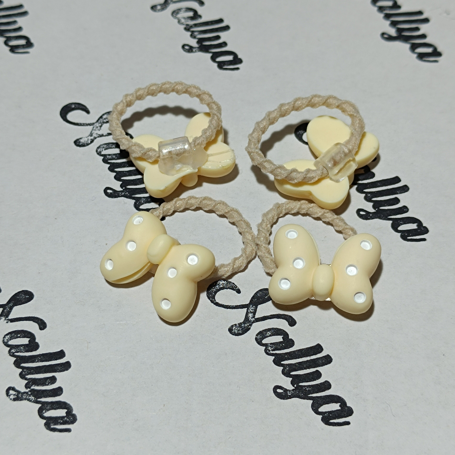 Élastique noeuds beige