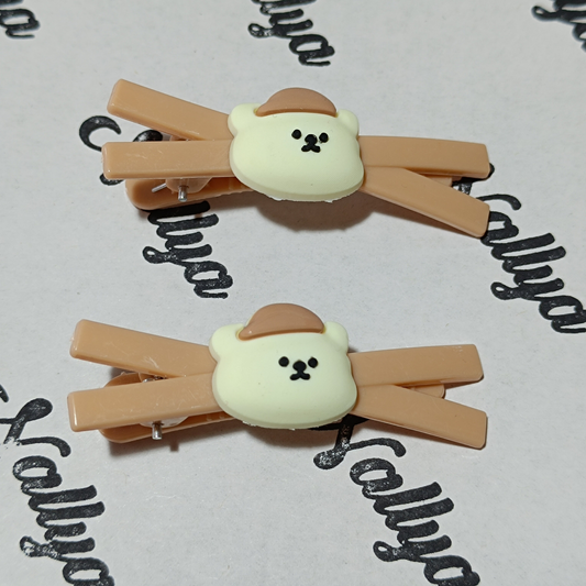 Barrettes x2 ourson