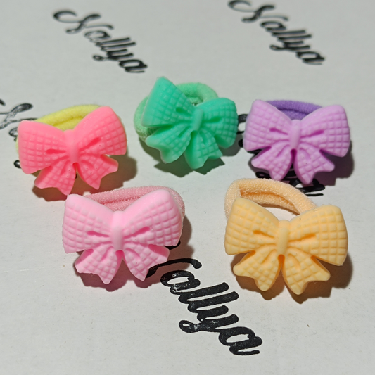 Lot de 10 mini chouchous noeud
