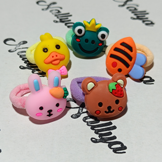 Lot de 10 mini chouchous animaux