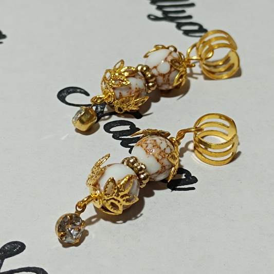 2 bagues perles céramiques