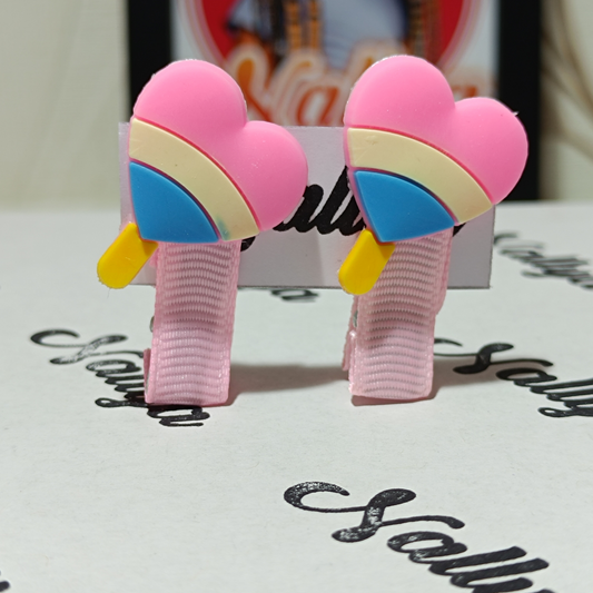 Barrettes x2 cœur