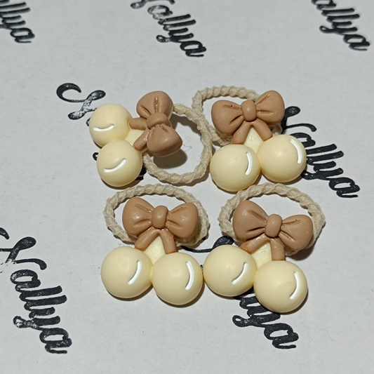 Élastique noeuds beige