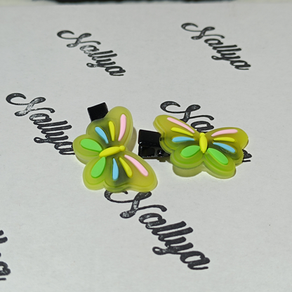 Barrettes x2 papillon