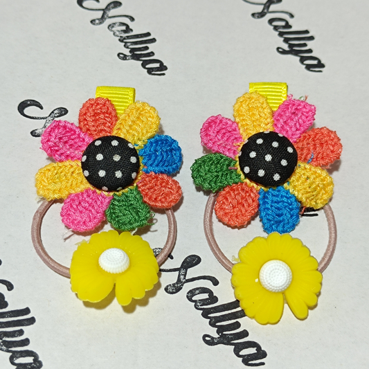 Barrettes x2 fleurs