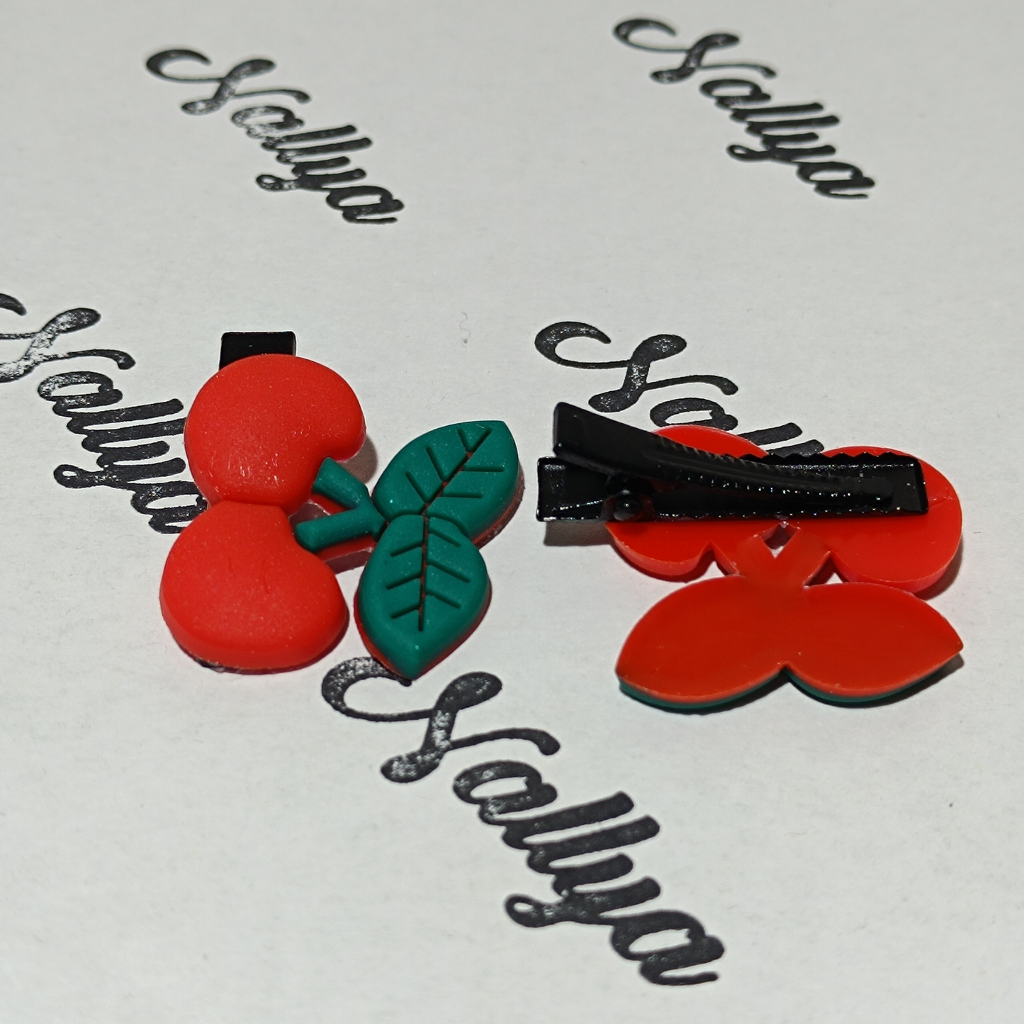 Barrettes x2 cerise