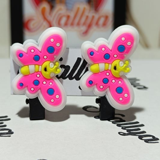 Barrettes x2 papillon