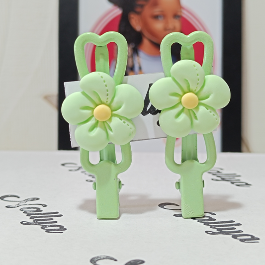 Barrettes x2 fleurs