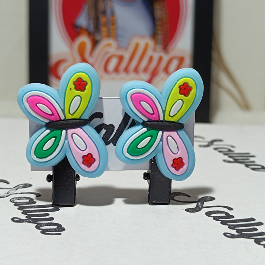 Barrettes x2 papillon