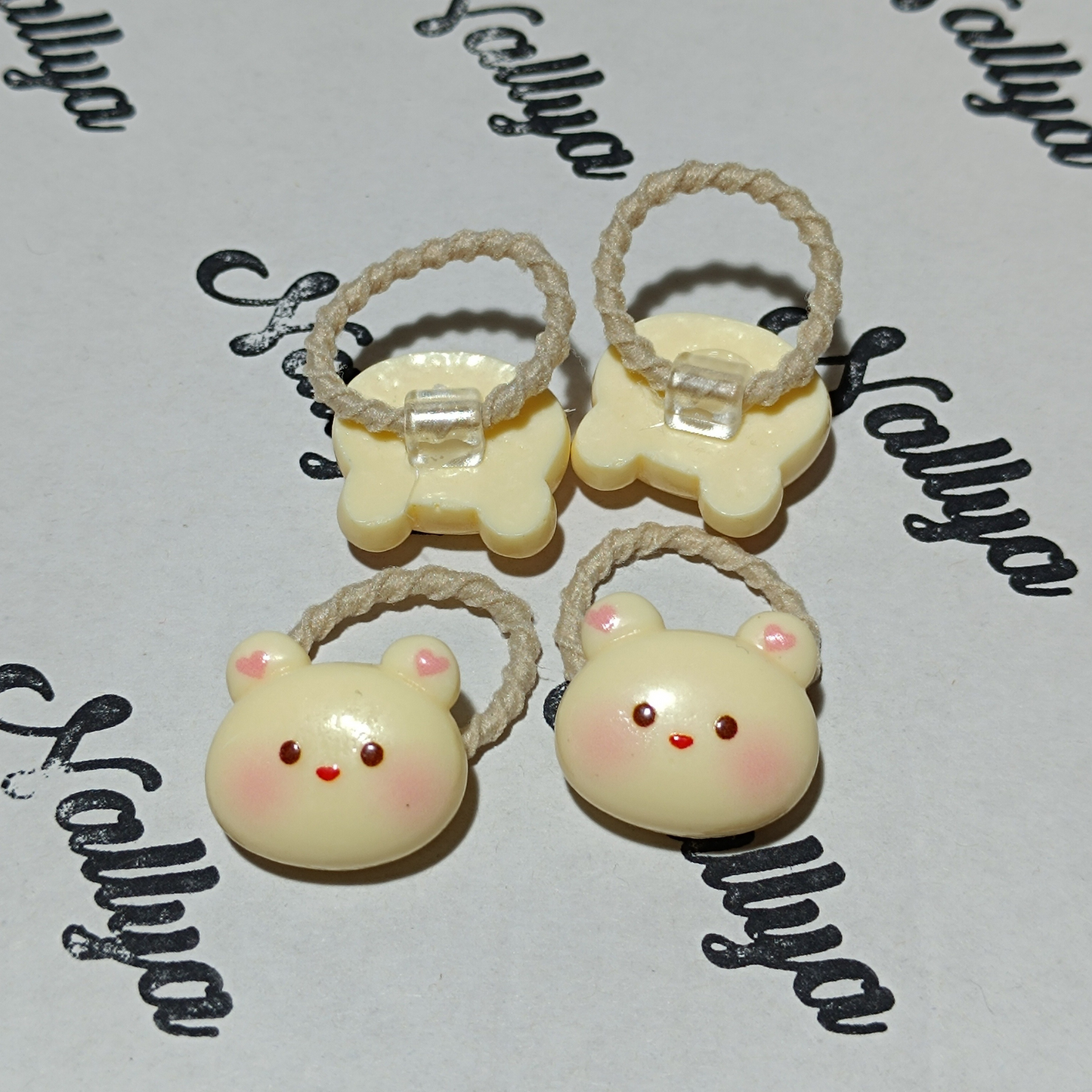 Élastique ourson beige