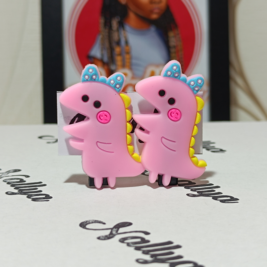Barrettes x2 dinosaure