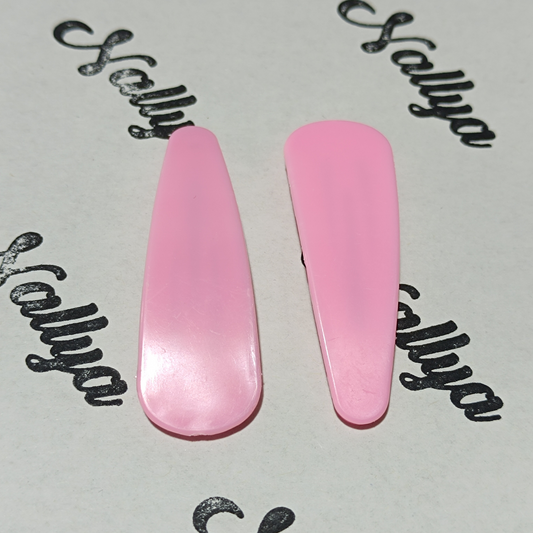 Barrettes x2 rose