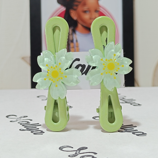 Barrettes x2 fleurs