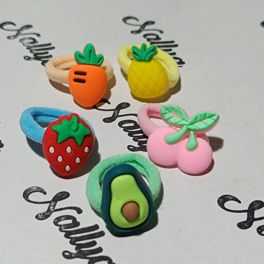 Lot de 10 mini chouchous en forme de fruits