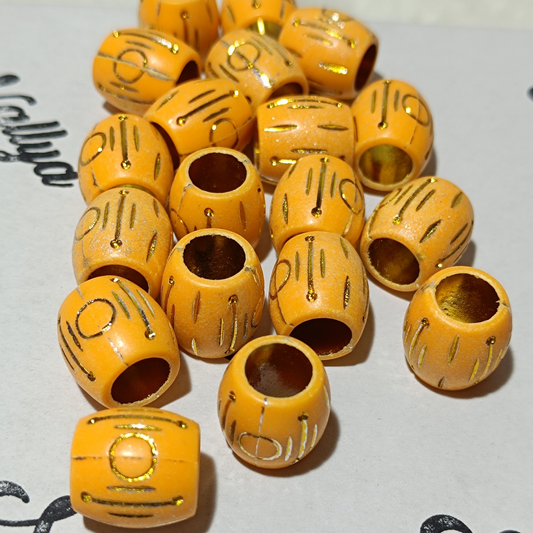 Lot de perles en bois