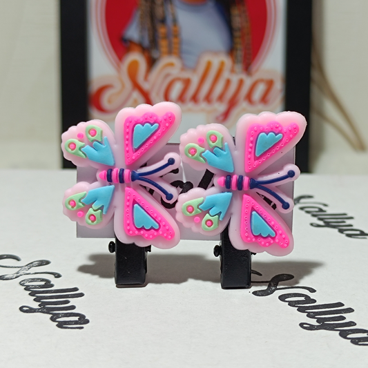 Barrettes x2 papillon