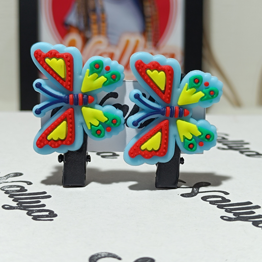 Barrettes x2 papillon