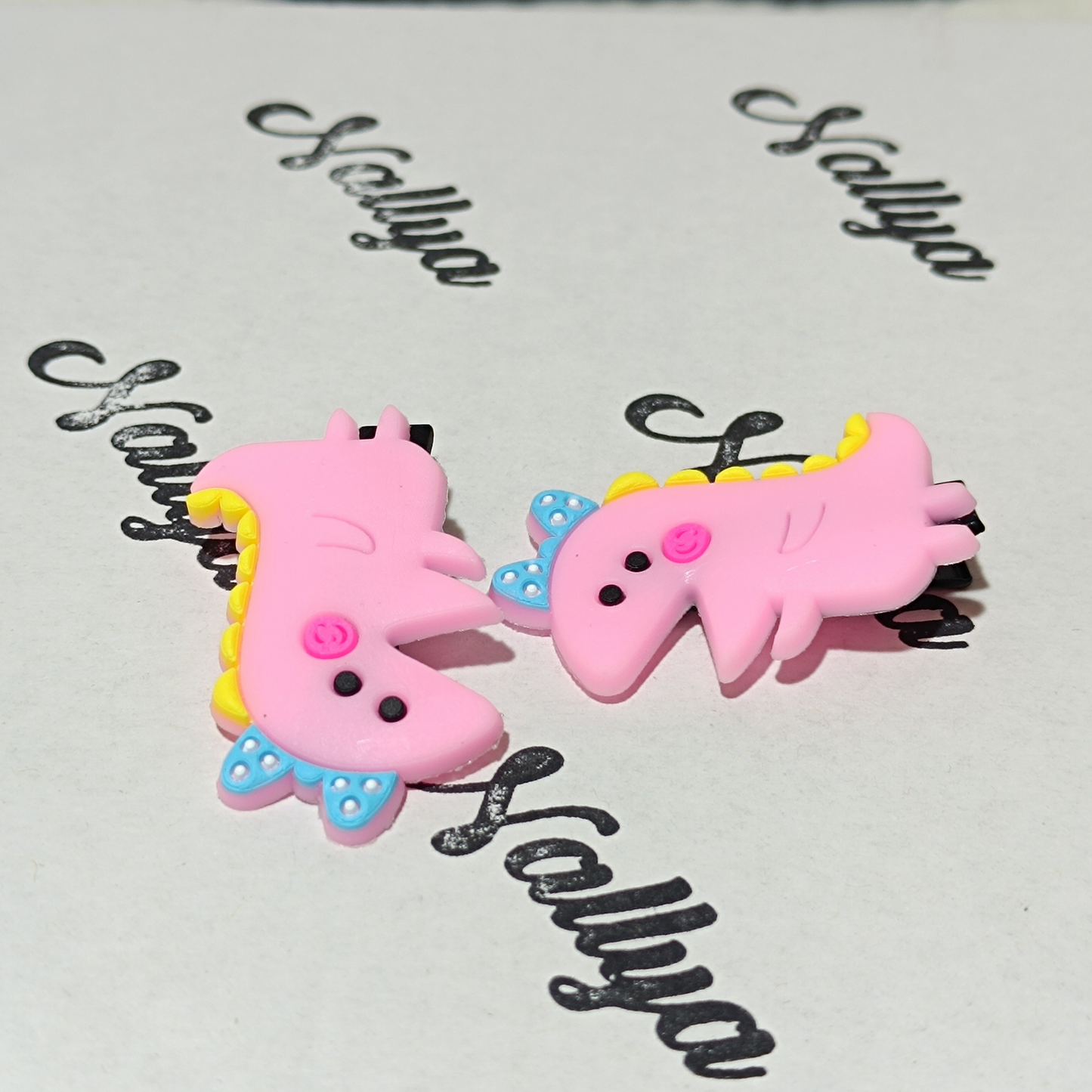 Barrettes x2 dinosaure