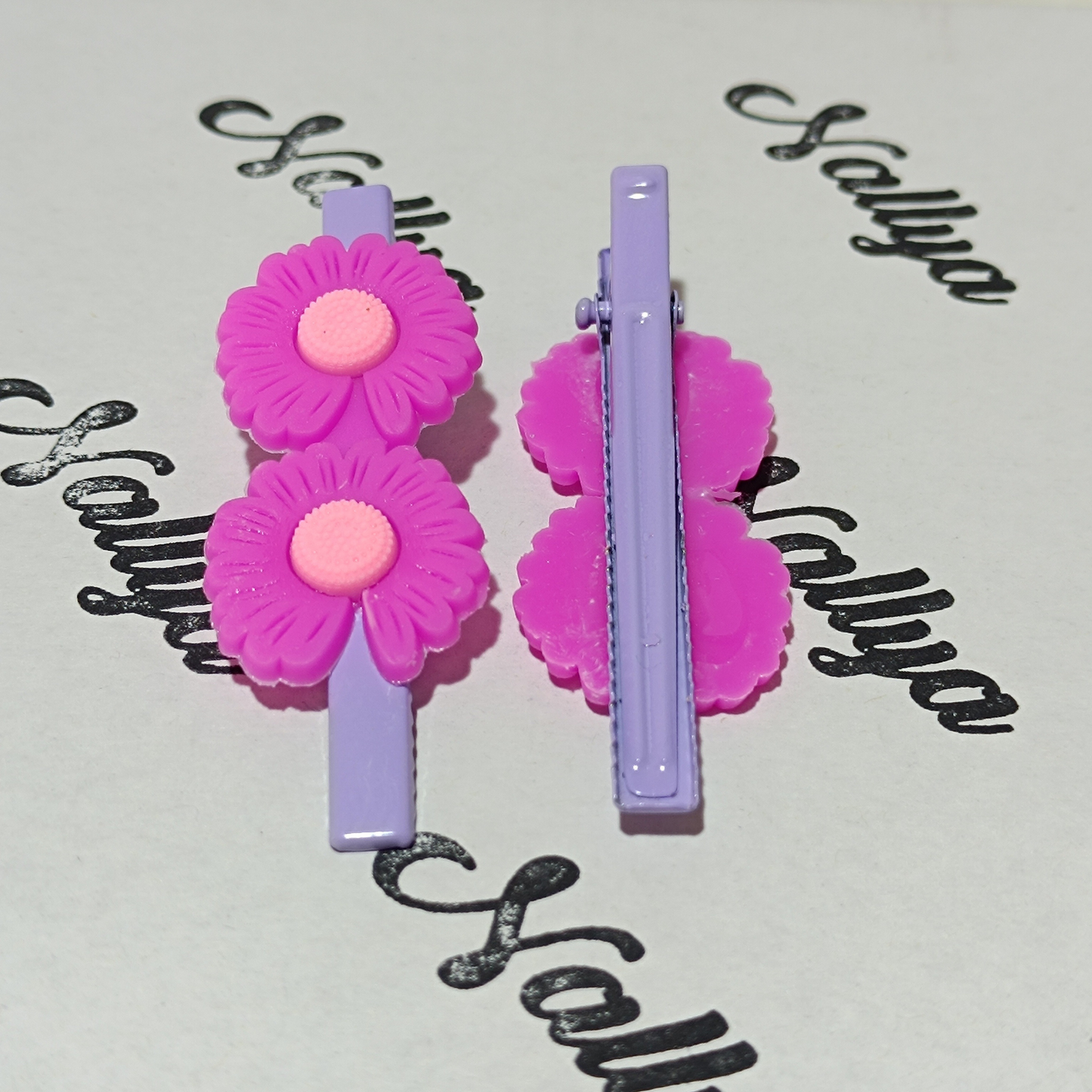 Barrettes x2 fleurs