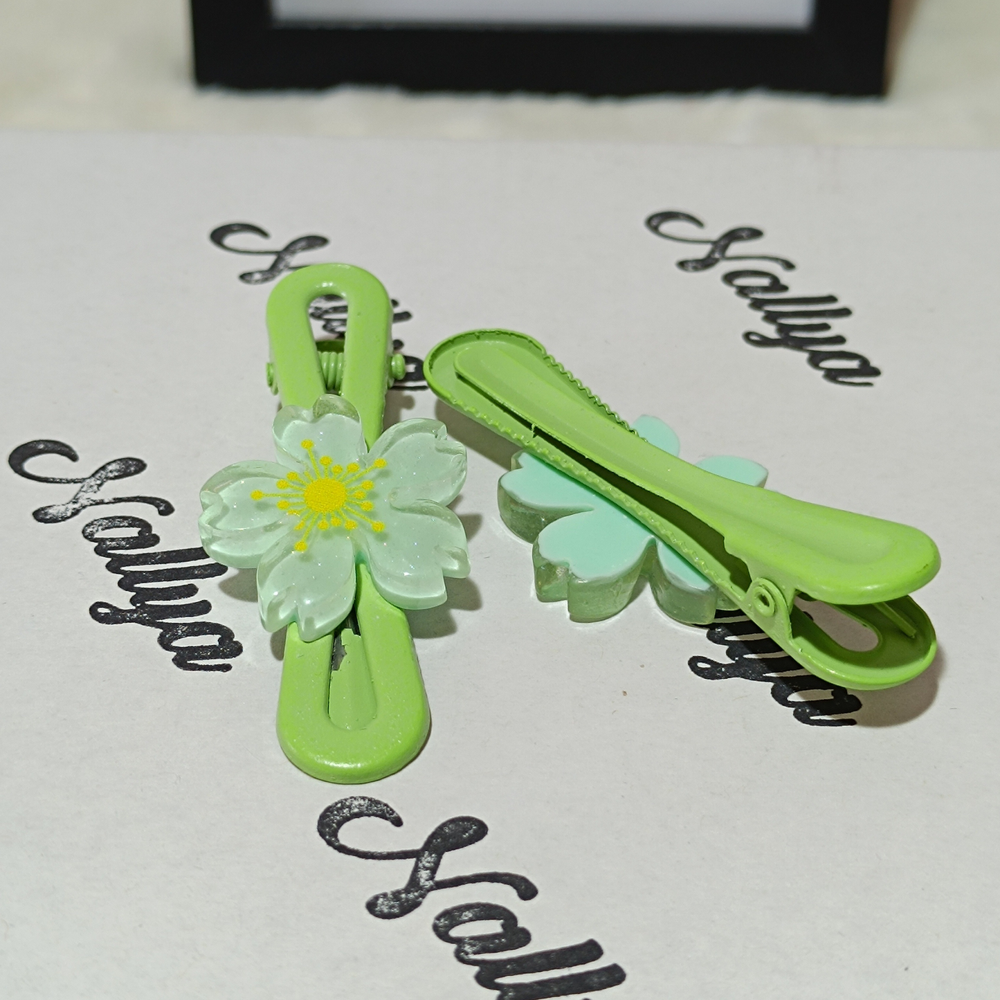 Barrettes x2 fleurs