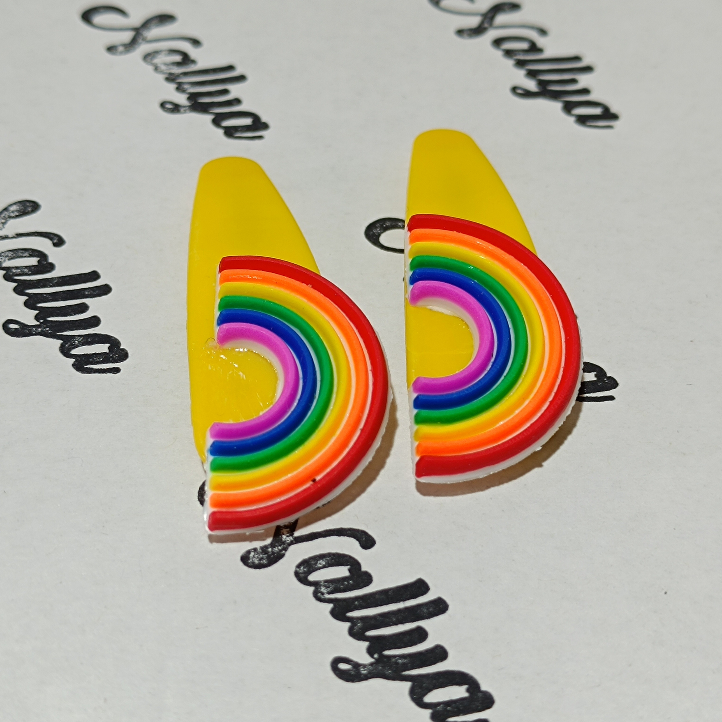 Barrettes x2 arc en ciel